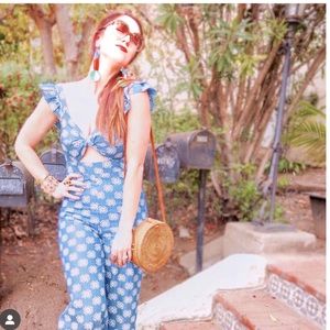 Fun 70s style. Floral  jumpsuit